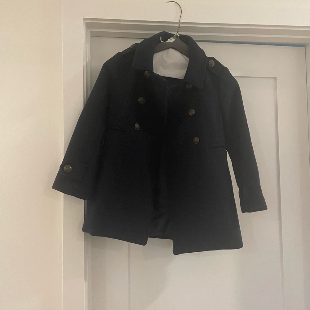 Adorable Girls Navy Peacoat.  Size Small.